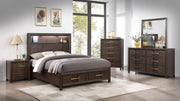 Galaxy Home Kenzo Walnut 6 Drawer Dresser And Mirror