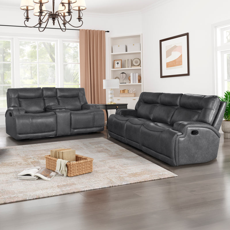 New Classic Furniture Titan Gray 2pc Living Room Set
