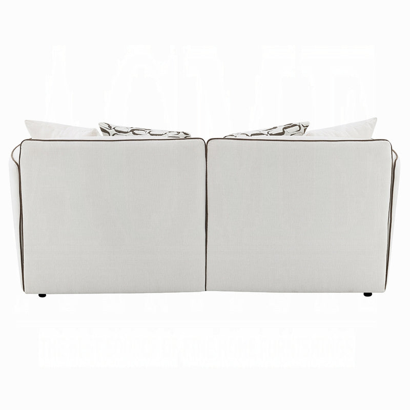 Acme Furniture Yolanda Beige Loveseat with 4 Pillows