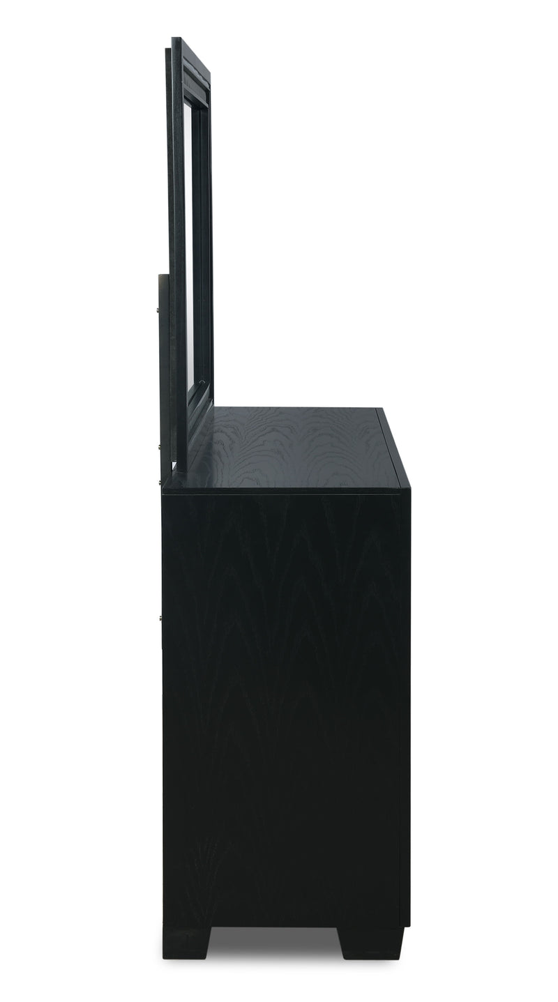 New Classic Furniture Luxor Black Silver Mirror