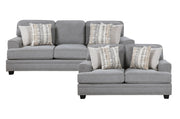 Home Elegance Bradford Gray 2pc Living Room Set