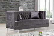 Meridian Furniture Lucas Black Velvet Loveseat