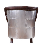 Acme Furniture Brancaster Vintage Brown Aluminum Accent Chair