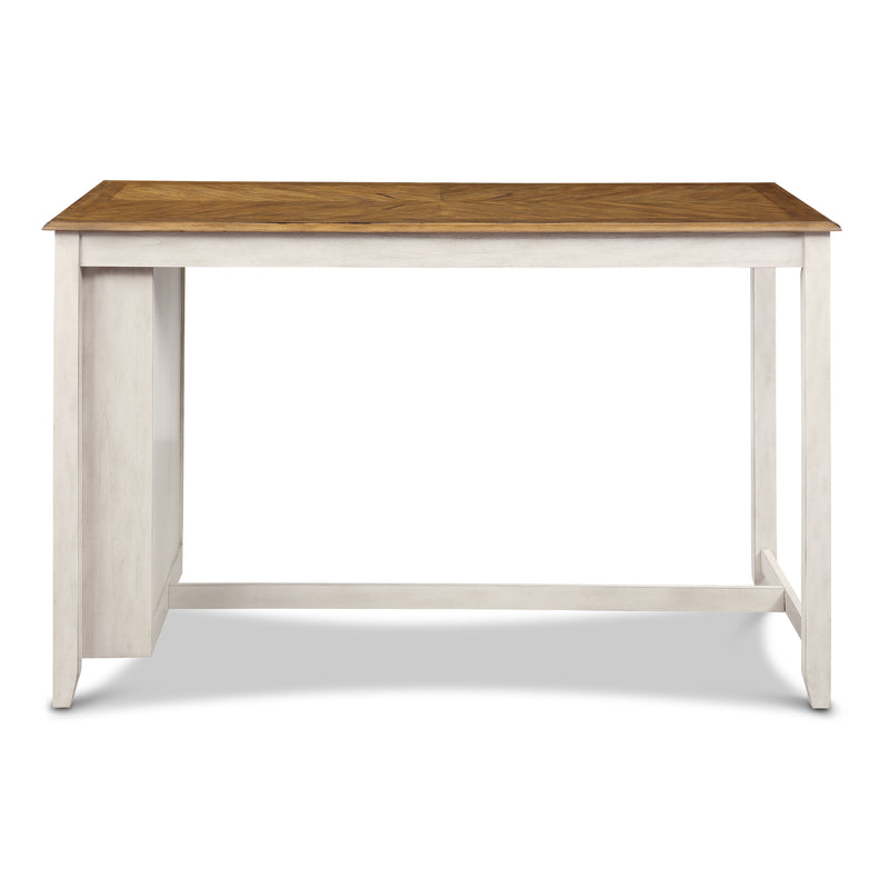 New Classic Furniture Amy Two Tone Bisque 60 Inch 5pc Counter Height Set