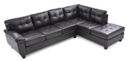 Glory Furniture Gallant Cappuccino Faux Leather Sectional