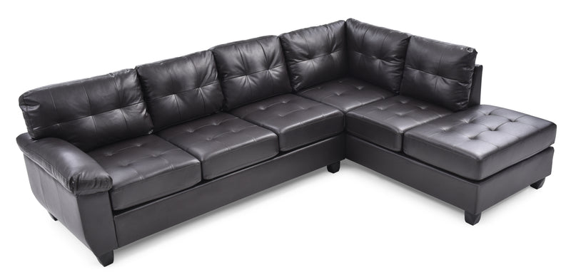 Glory Furniture Gallant Cappuccino Faux Leather Sectional