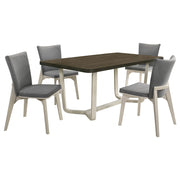 Coaster Furniture Biloxi Greyish Brown White 5pc Dining Room Set