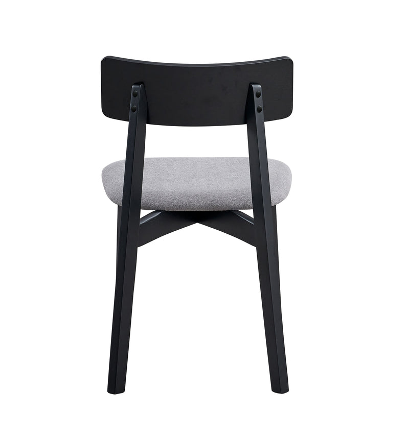 2 Acme Furniture Real Gray Black Side Chairs