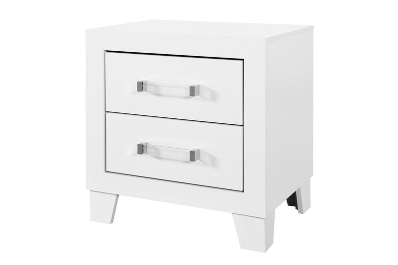 Global Furniture Luccia White Nightstand