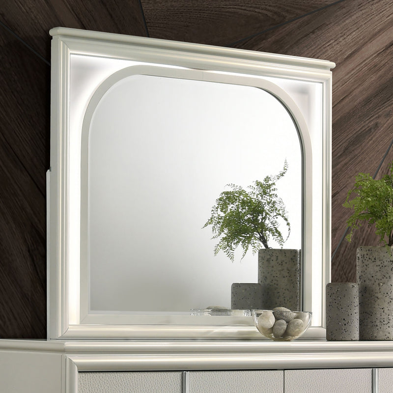 Coaster Furniture Olivia White LED Mirror