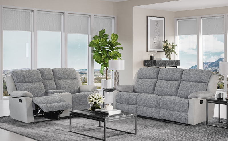 Global Furniture U6027 Grey Reclining Sofa