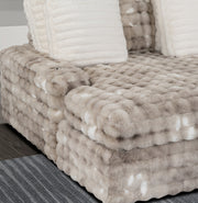 Global Furniture U8292 Grey Lounger Sofa with USB