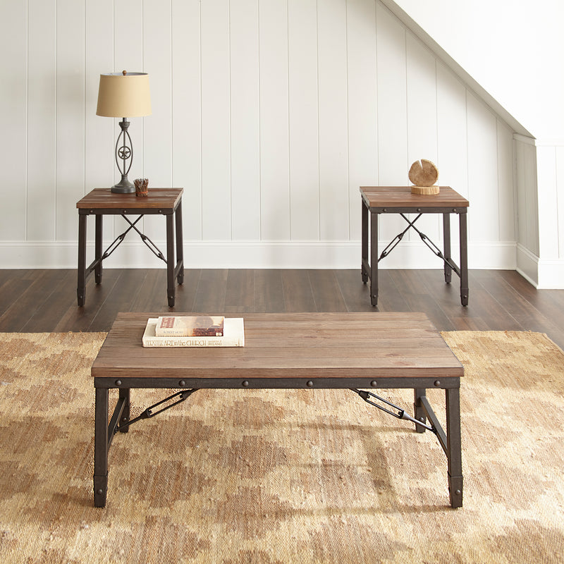 Steve Silver Jersey Antique Tobacco 3pc Coffee Table Set