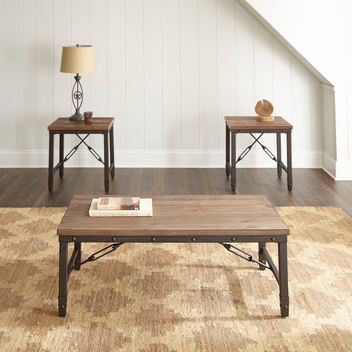 Steve Silver Jersey Antique Tobacco 3pc Coffee Table Set