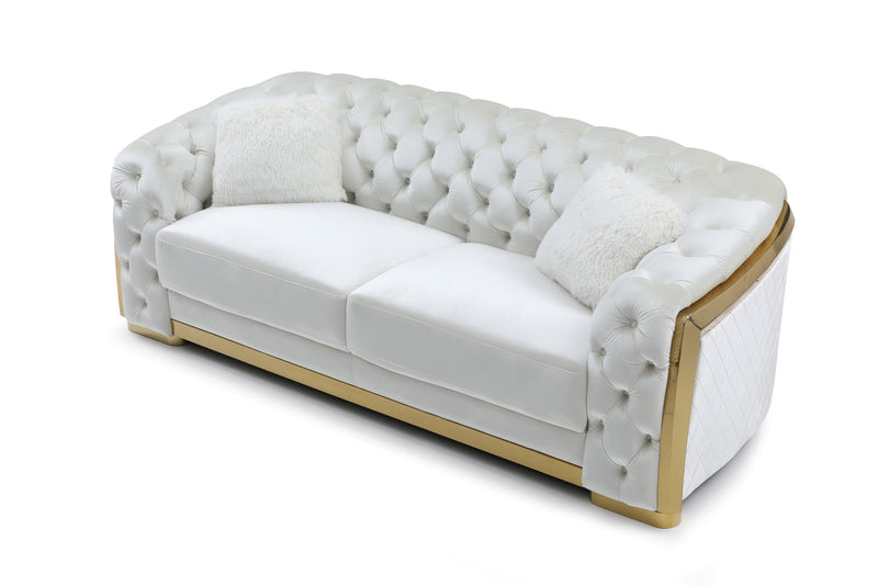 Glory Furniture Lexi Ivory Sofa