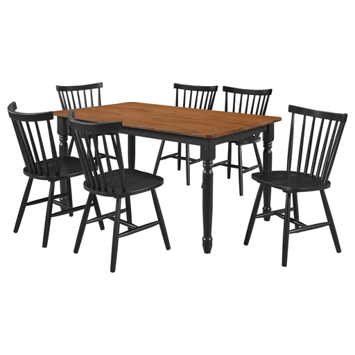 Coaster Furniture Hollyoak Black 7pc Dining Room Set