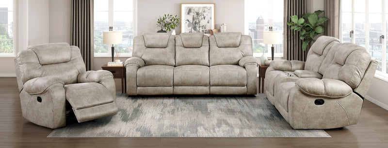 Home Elegance Gainesville Beige 3pc Living Room Set