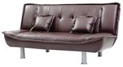 Glory Furniture Lionel Burgundy Faux Leather Sofa Bed