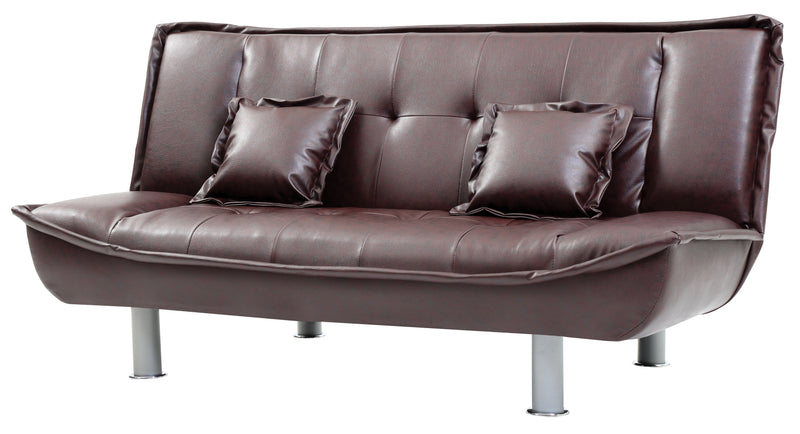 Glory Furniture Lionel Burgundy Faux Leather Sofa Bed