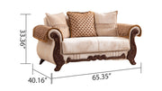 Galaxy Home Carmen Beige Loveseat