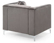Glory Furniture Pompano Dark Gray Velvet Chair