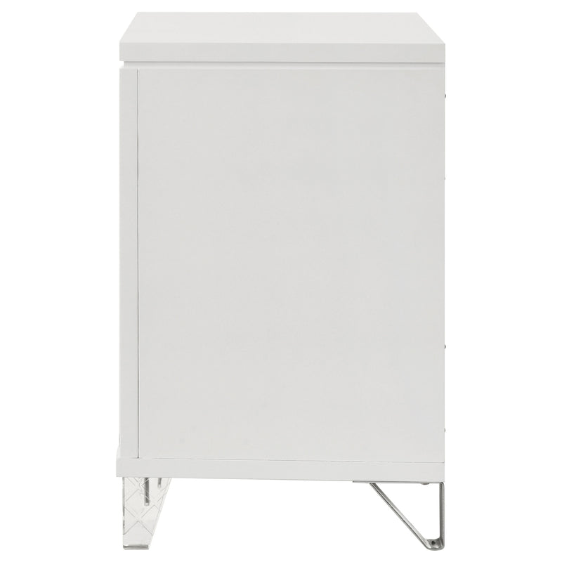 Coaster Furniture Marmore White Nightstand