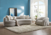 Acme Furniture Iniko Beige Sofa with 6 Pillows