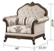 Galaxy Home Gloria White Button Tufted Chair