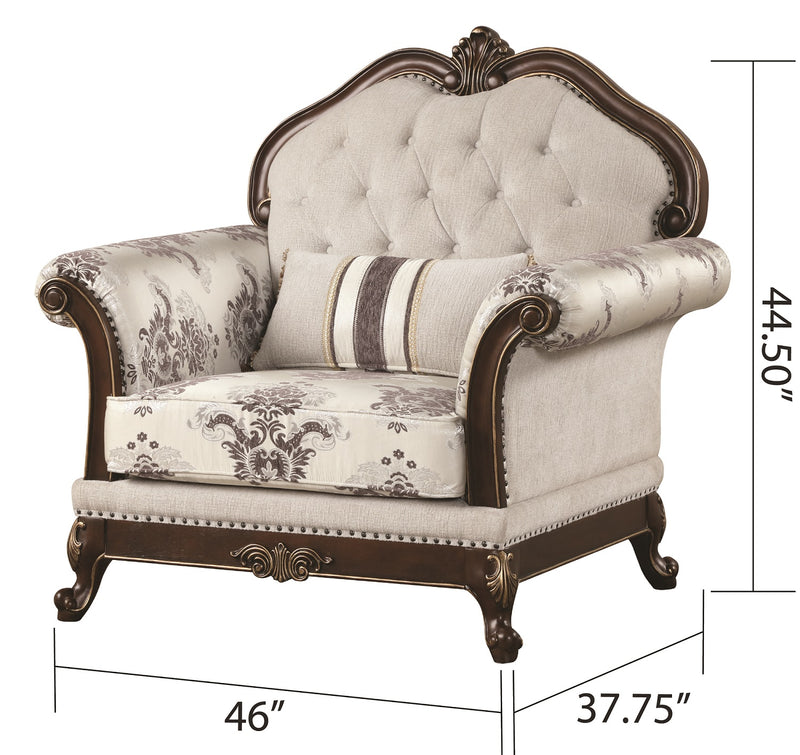 Galaxy Home Gloria White Button Tufted Chair