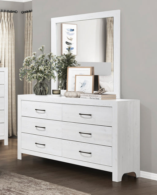 Home Elegance Corbin White Dresser And Mirror
