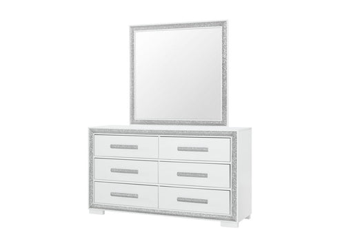 Global Furniture Andros Silver Dresser and Mirror