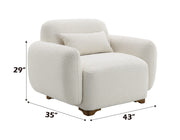 Acme Furniture Darius Beige Chair with Pillow