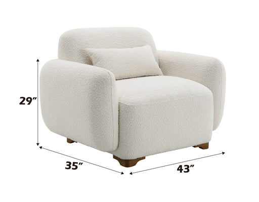 Acme Furniture Darius Beige Chair with Pillow