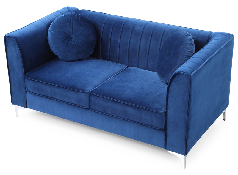 Glory Furniture Delray Gray Velvet Microsuede Loveseat