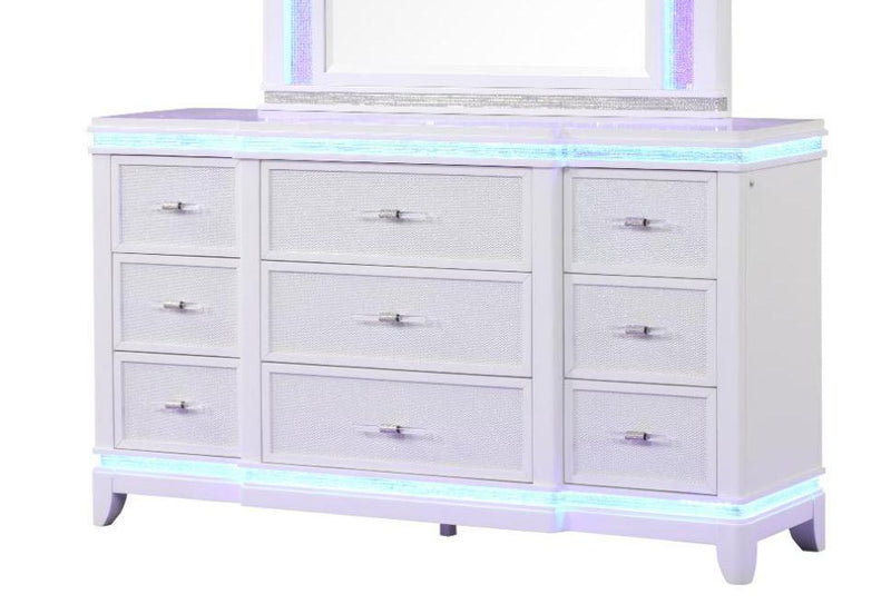 Galaxy Home Opium White Dresser