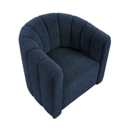Home Elegance Delaney Blue Swivel Chair with Ottoman