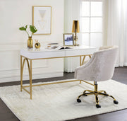 Acme Furniture Lightmane White Gold Vanity Desk