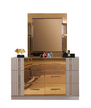 Galaxy Home Lorenzo Gray Dresser and Mirror