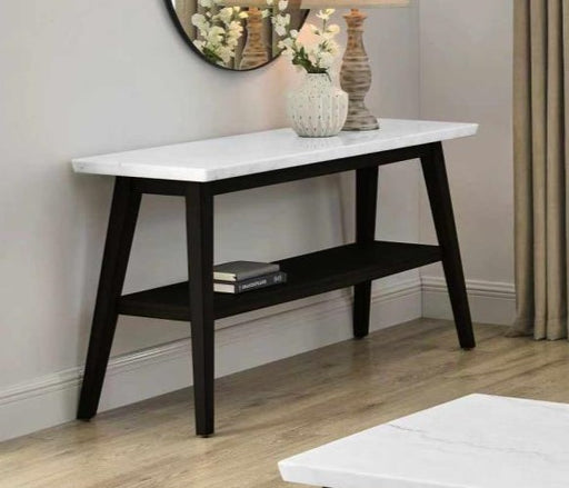 Steve Silver Vida Black White Marble Sofa Table