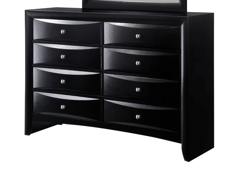 Crown Mark Emily Dark Cherry Dresser And Mirror