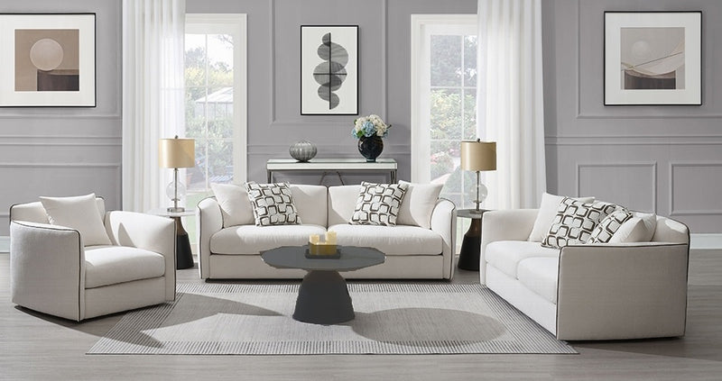 Acme Furniture Yolanda Beige Loveseat with 4 Pillows