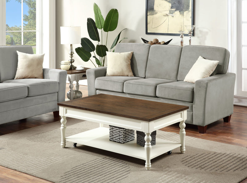 Steve Silver Joanna Ivory Mocha Coffee Table