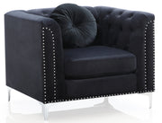 Glory Furniture Pompano Black Velvet Chair