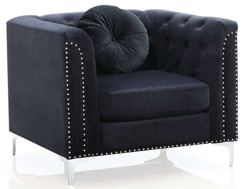 Glory Furniture Pompano Black Velvet Chair