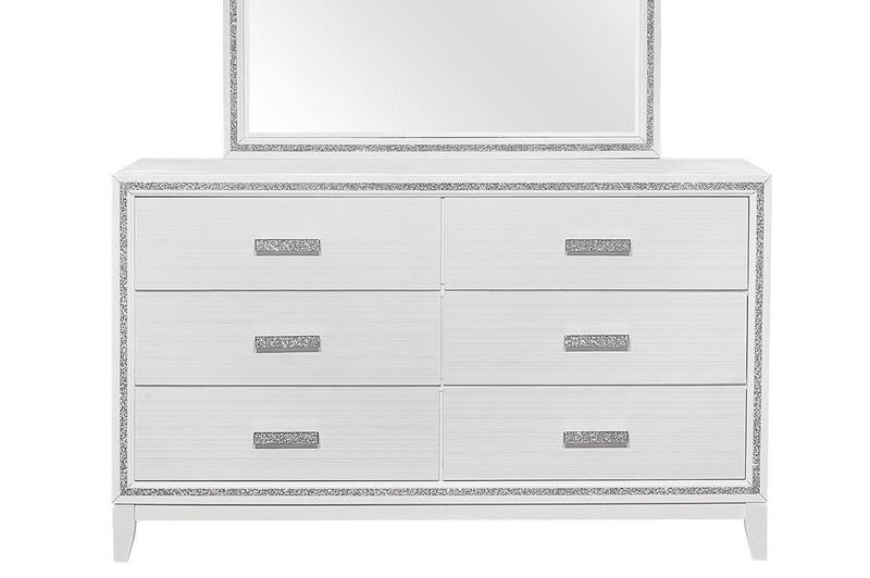 Global Furniture Lily White Dresser And Mirror