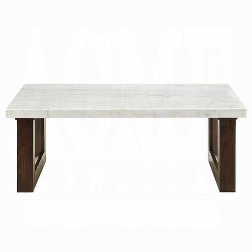 Acme Furniture Edwyn White Natural Coffee Table