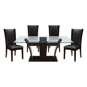 Home Elegance Daisy Brown Espresso 5pc Dining Room Set