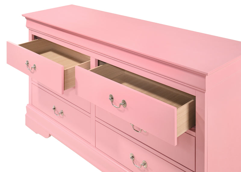 Glory Furniture Louis Phillipe Beige 6 Drawers Dresser