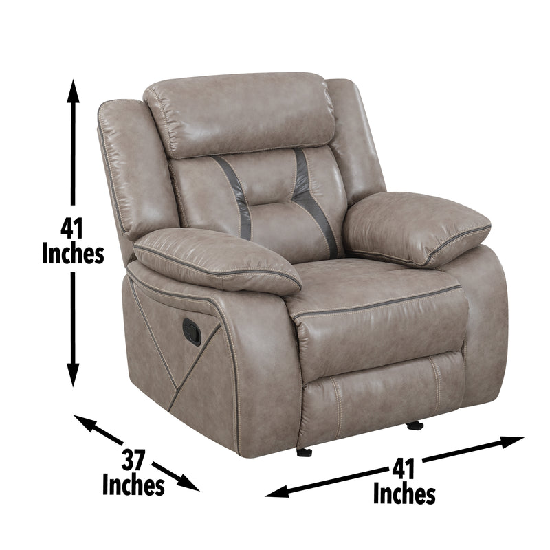 Steve Silver Tyson Grey Manual Recliner