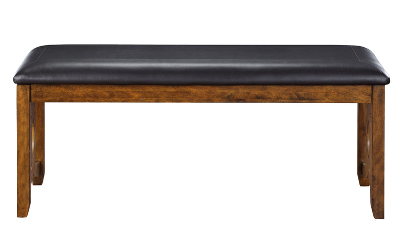 New Classic Furniture Gia Brown PU 46 Inch Dining Bench